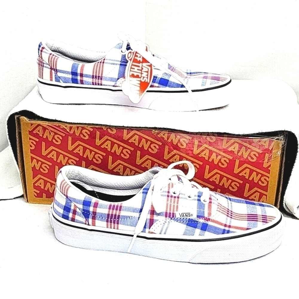 Vans Womens Shoes Era Plaid White/True White sz 7